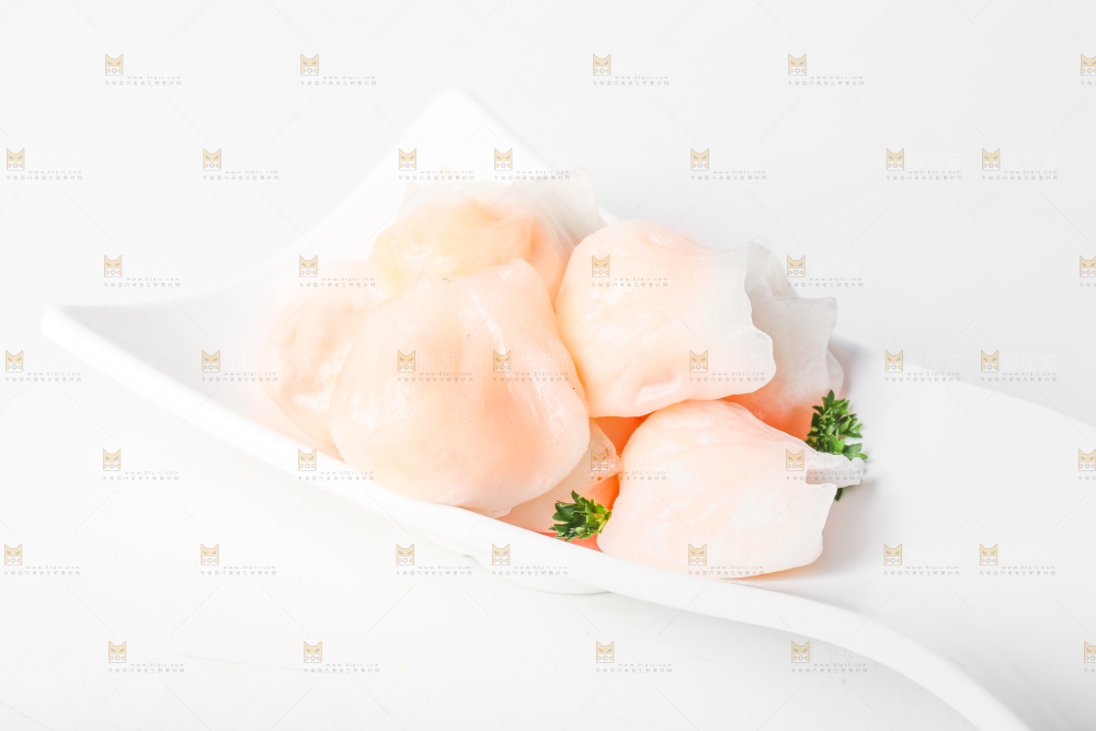 白底上的虾饺