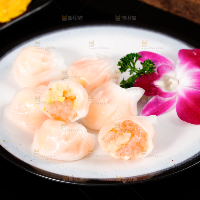 深底上的虾饺