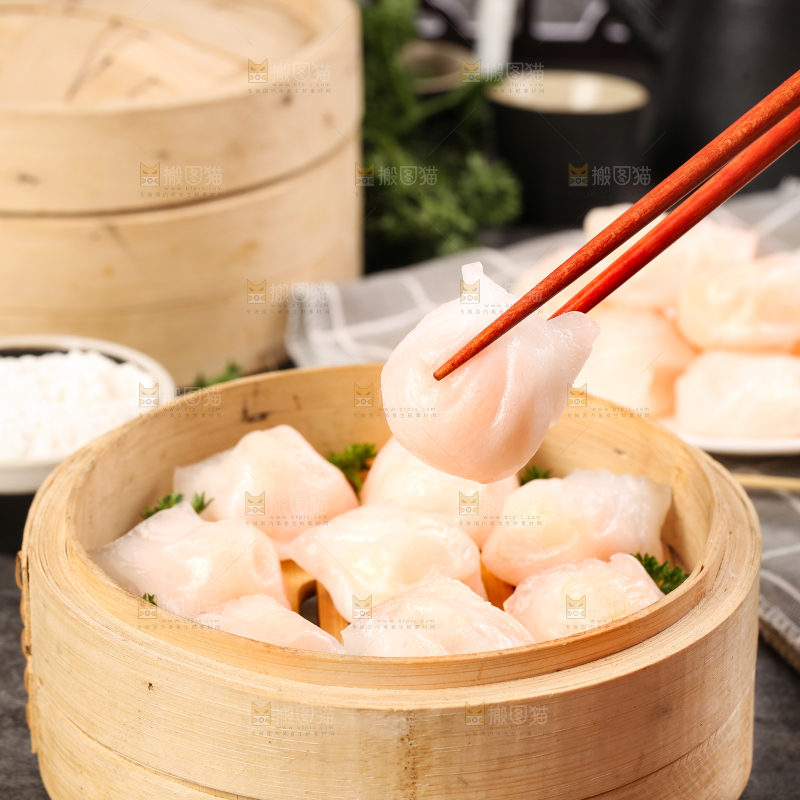 深底上的虾饺