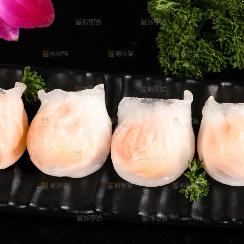 深底上的虾饺