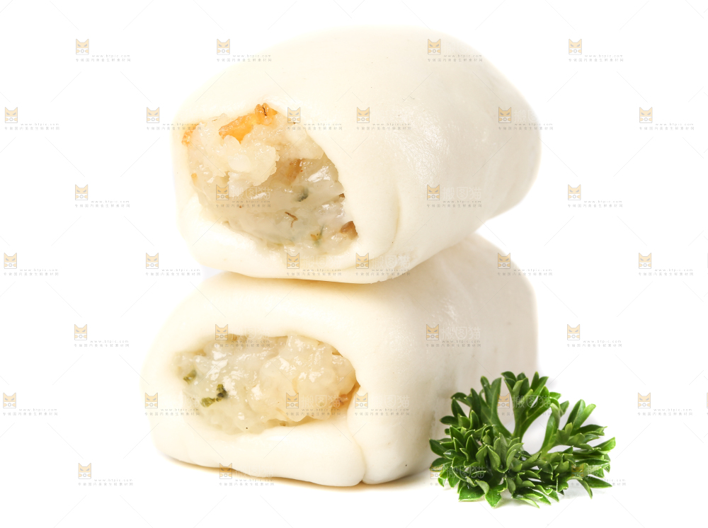 白底上的糯米卷