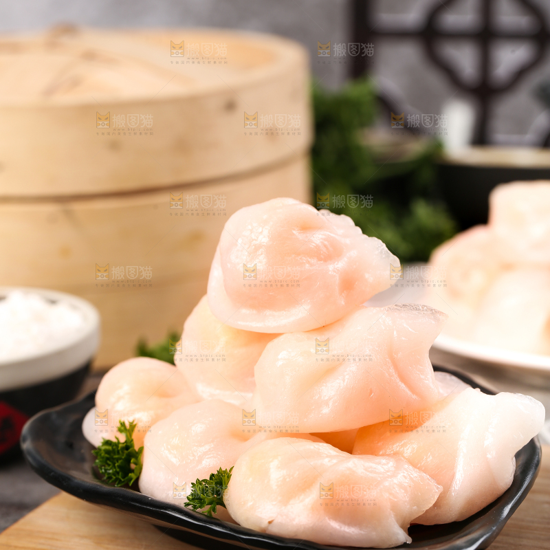 深底上的虾饺