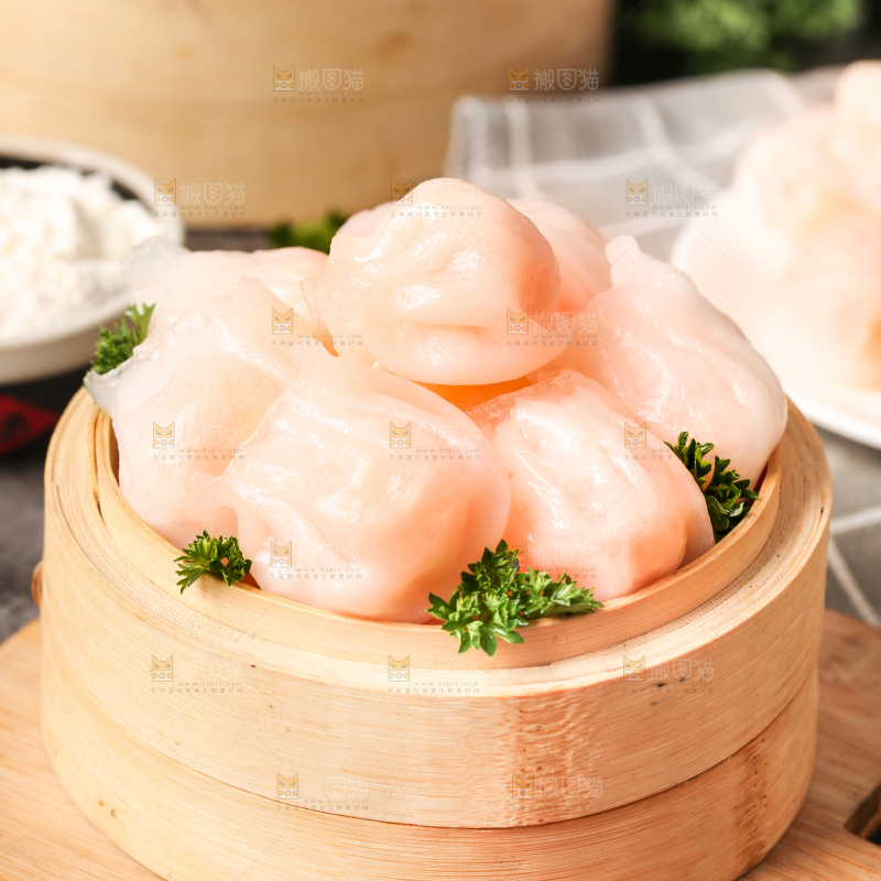 深底上的虾饺