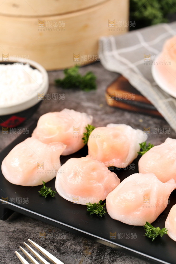 深底上的虾饺
