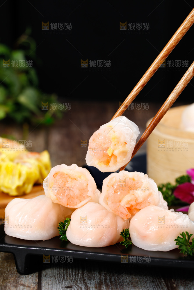 深底上的虾饺