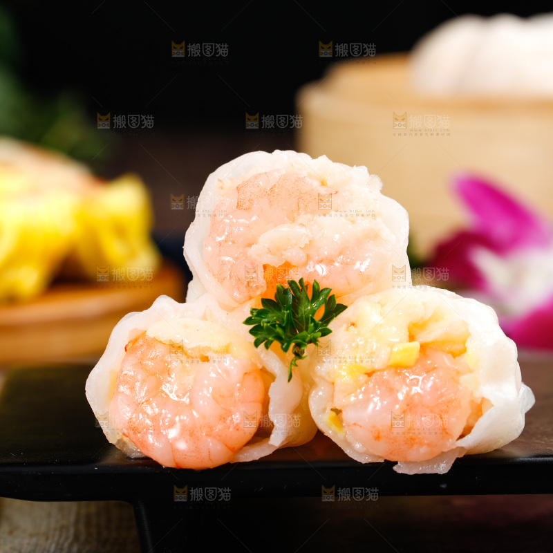 深底上的虾饺