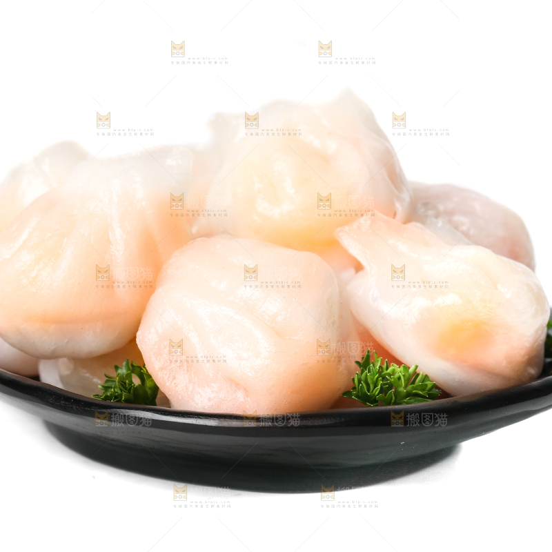 白底上的虾饺