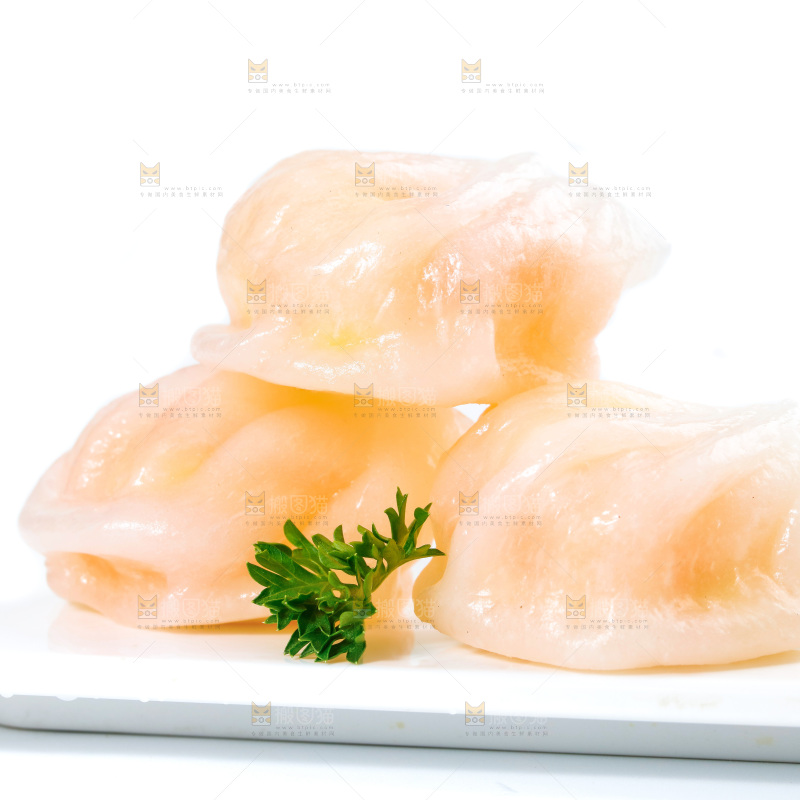 白底上的虾饺
