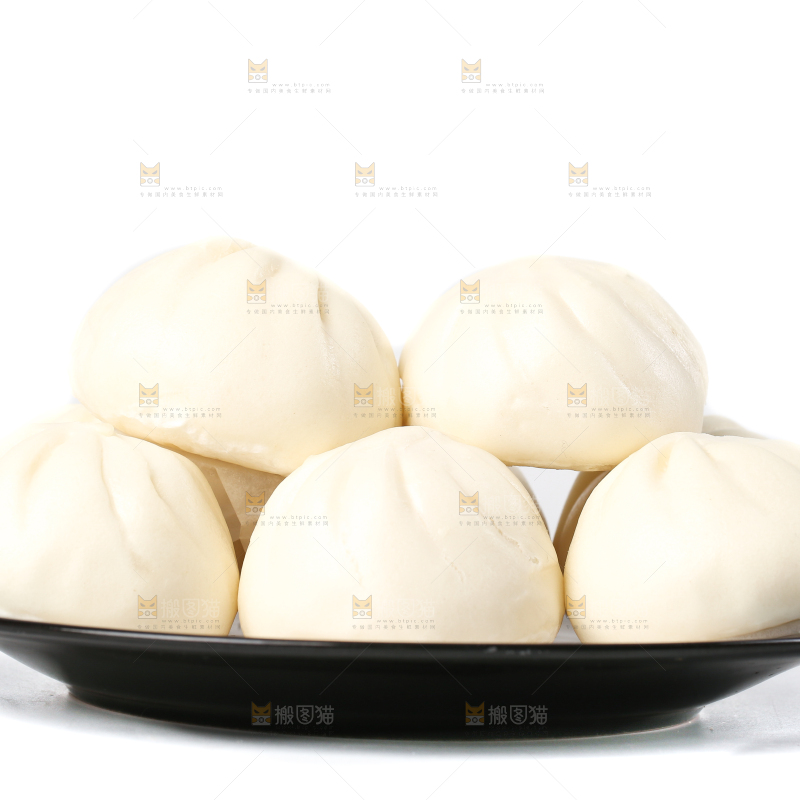 白底上的滑肉包