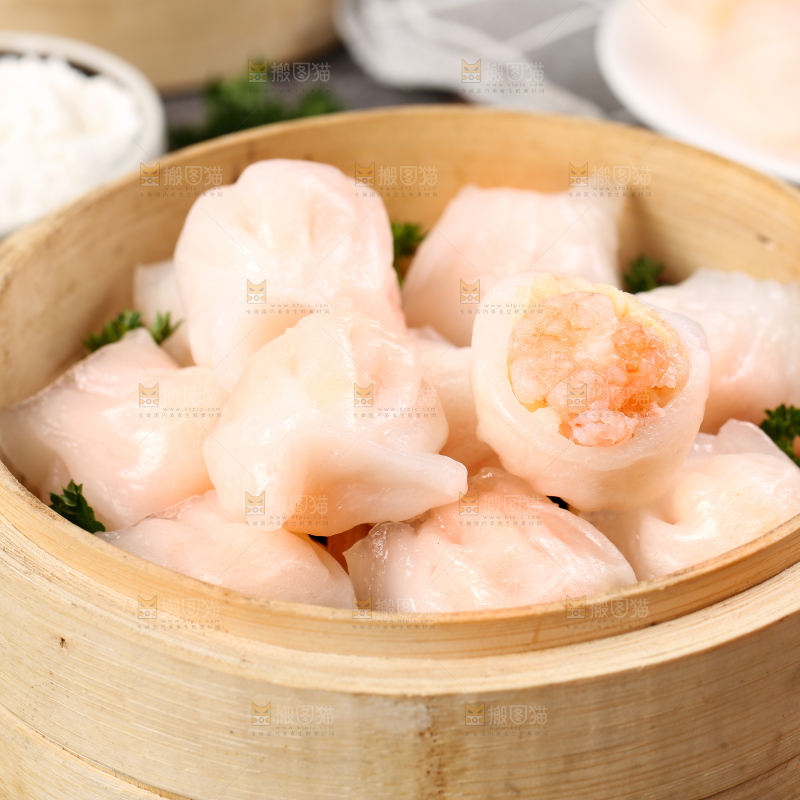 深底上的虾饺