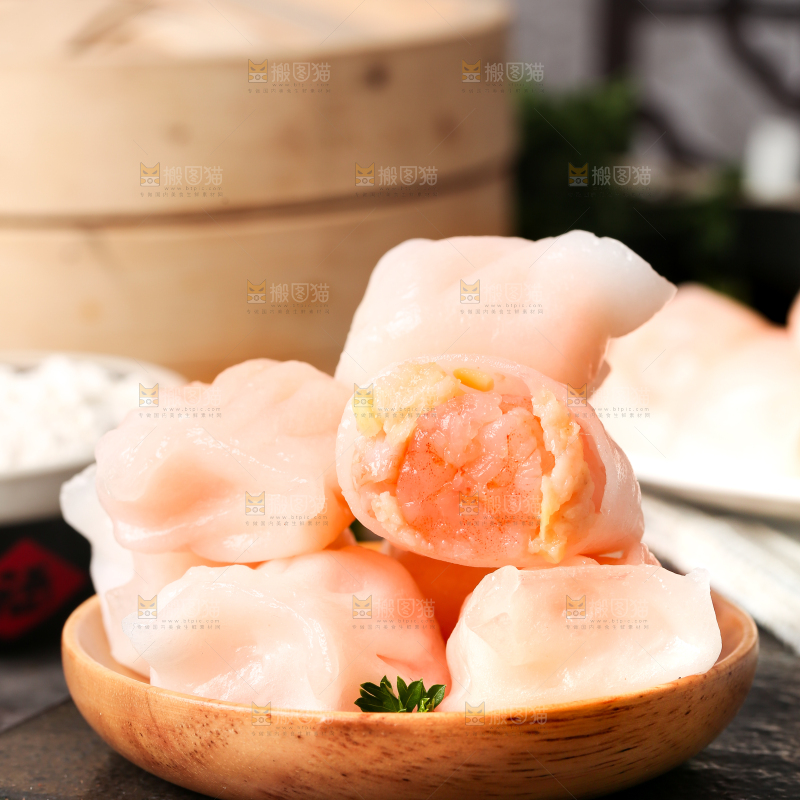 深底上的虾饺