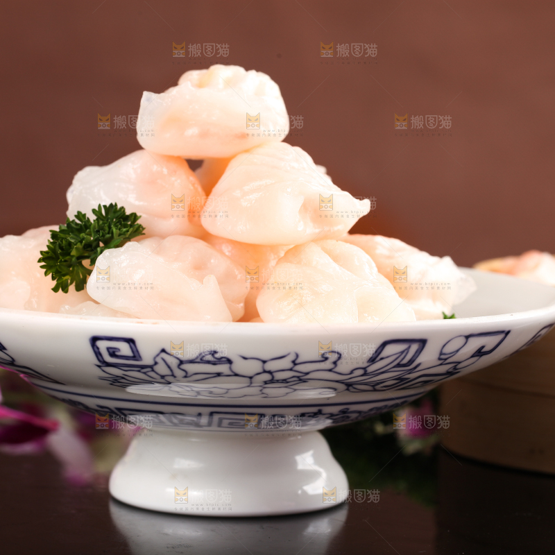 深底上的虾饺