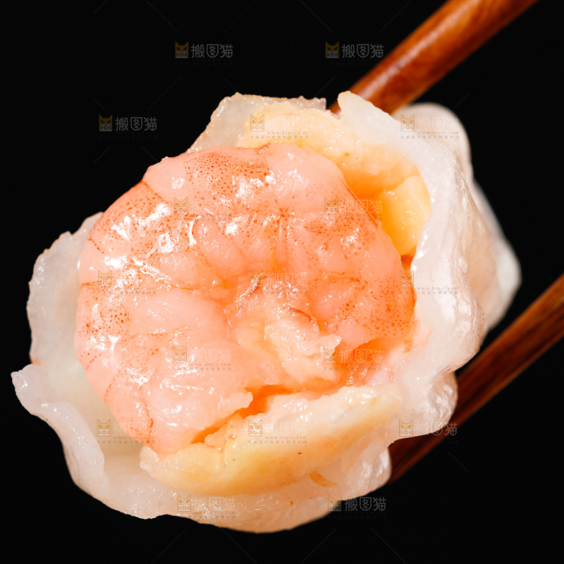 深底上的虾饺