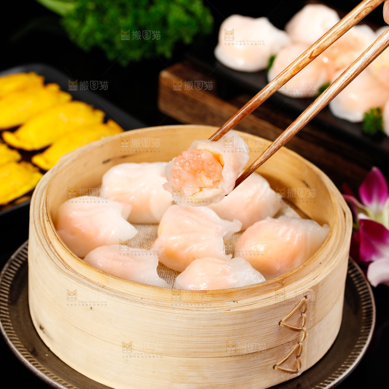 深底上的虾饺