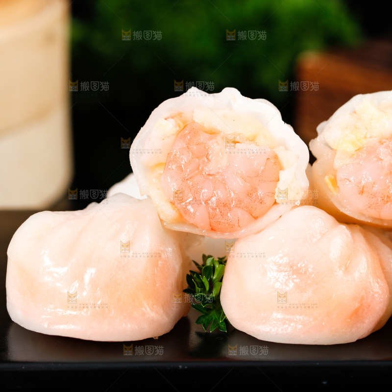 深底上的虾饺
