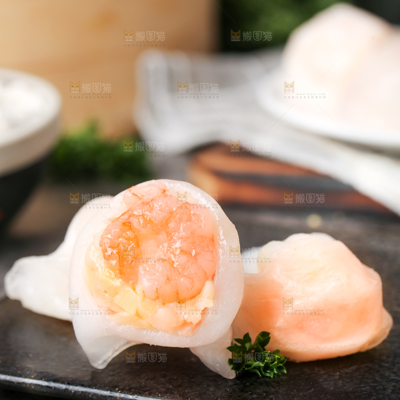 深底上的虾饺
