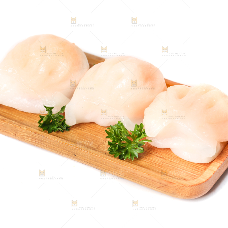 白底上的虾饺