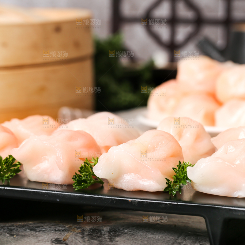 深底上的虾饺