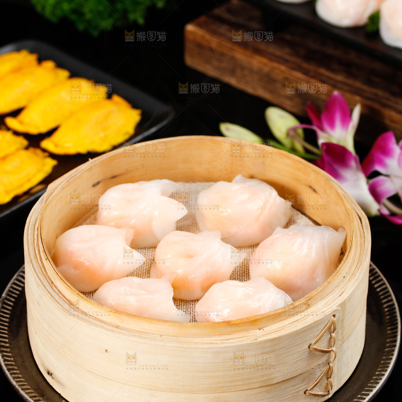 深底上的虾饺