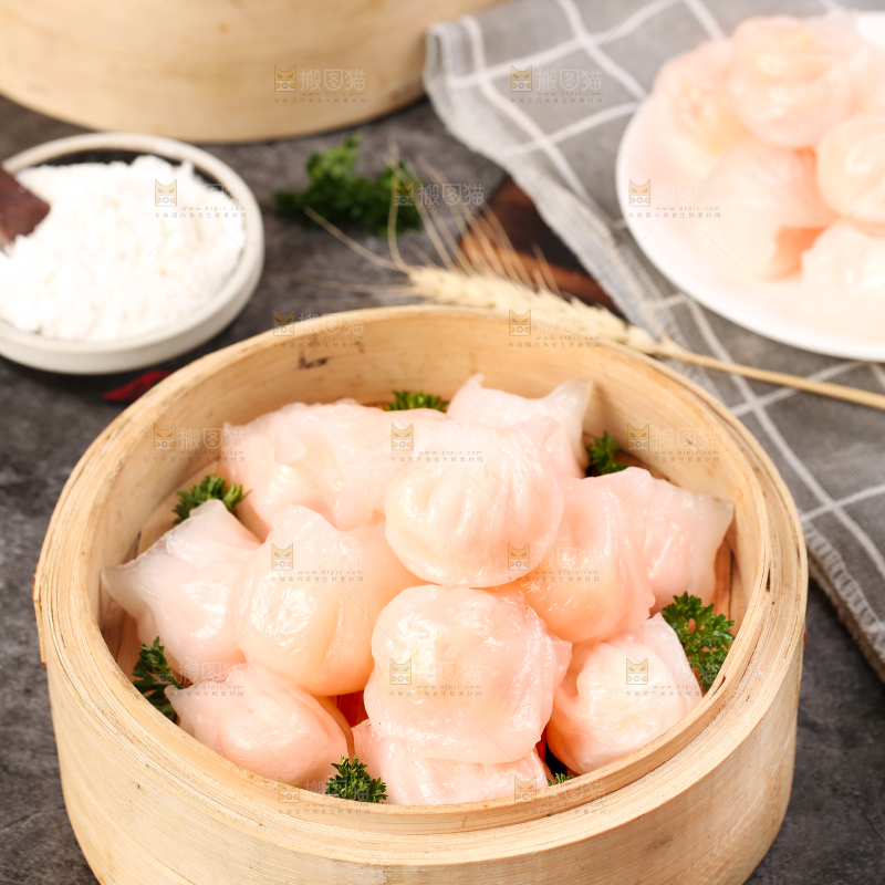 深底上的虾饺