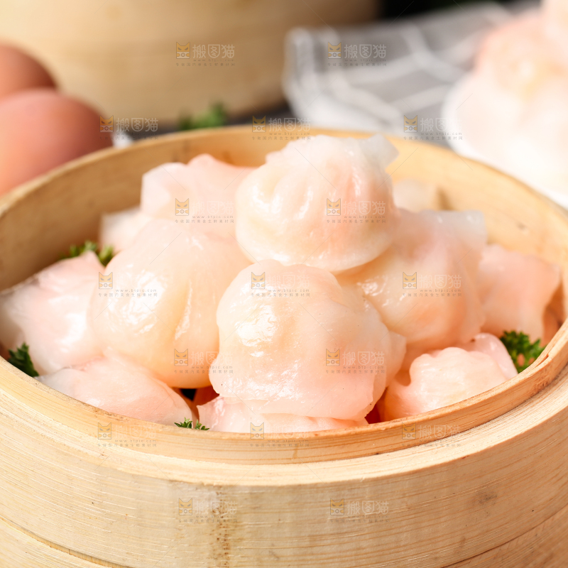 深底上的虾饺