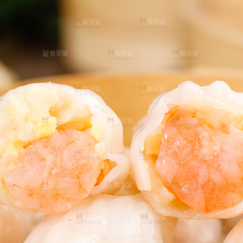 深底上的虾饺