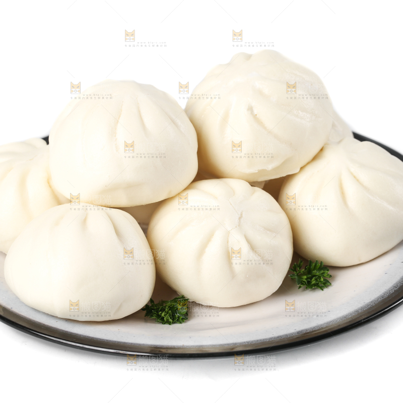 白底上的滑肉包