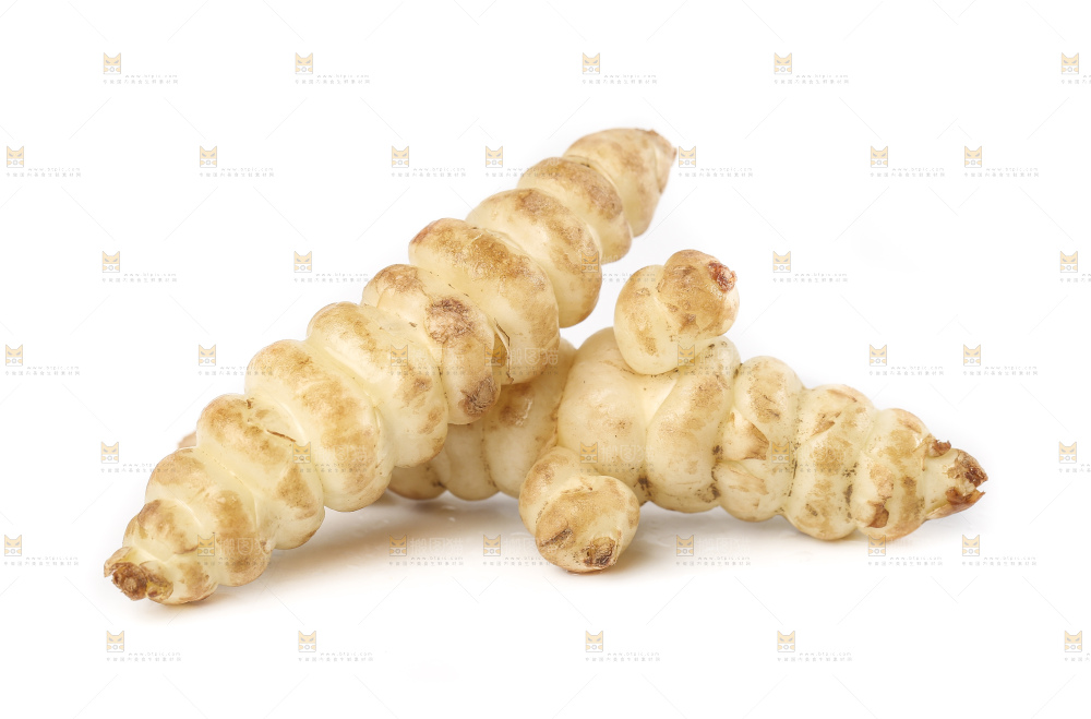 白底上的宝塔菜