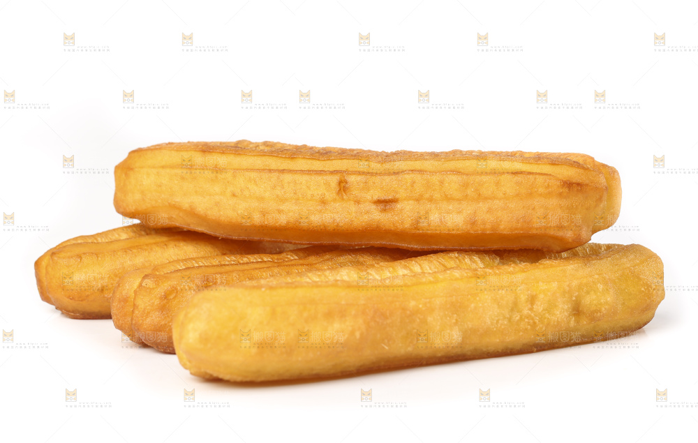 白底上的香酥油条