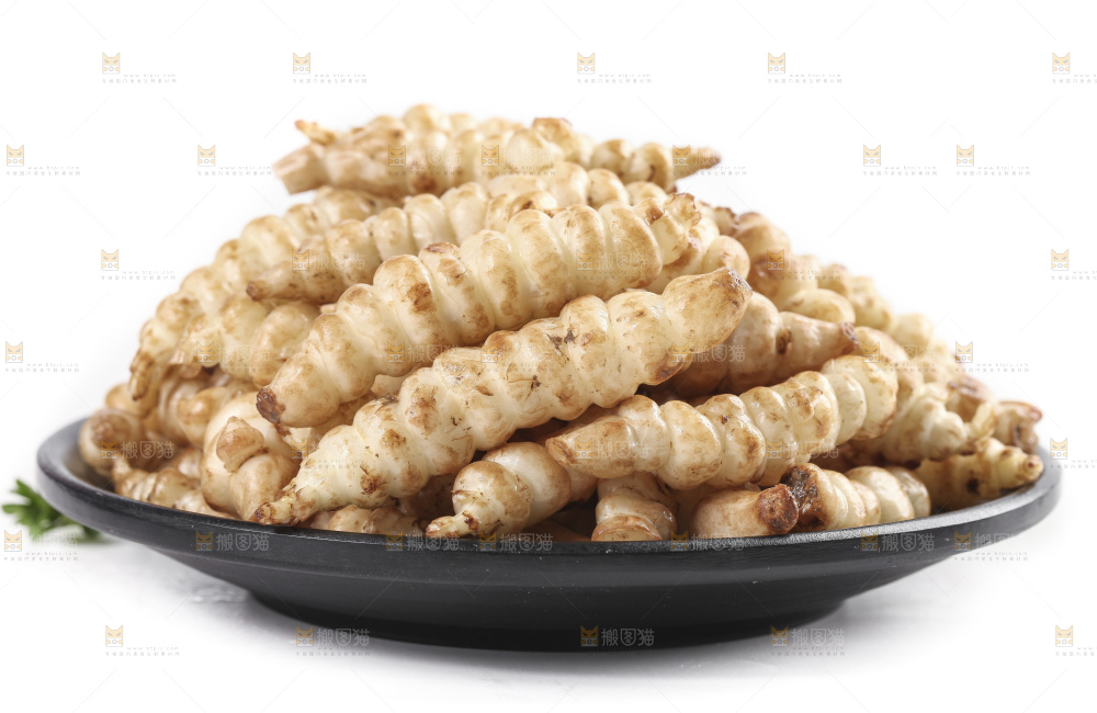 白底上的宝塔菜