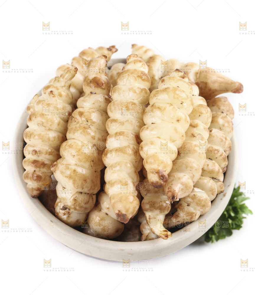 白底上的宝塔菜