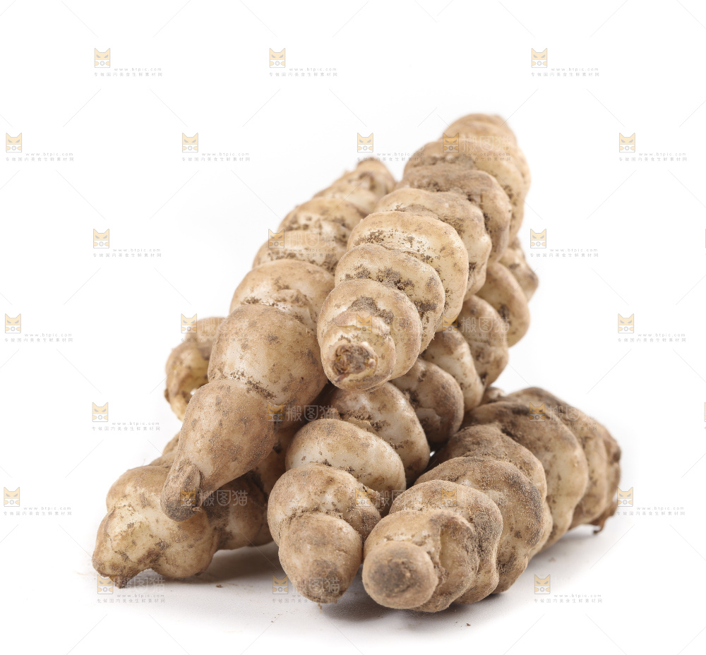 白底上的宝塔菜