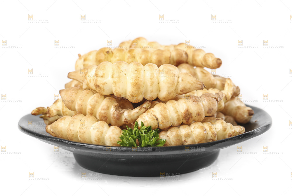 白底上的宝塔菜