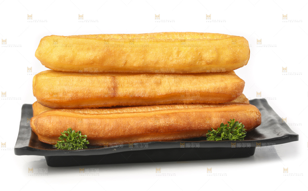 白底上的香酥油条