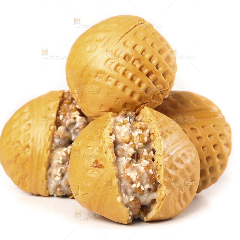 白底上的核桃包