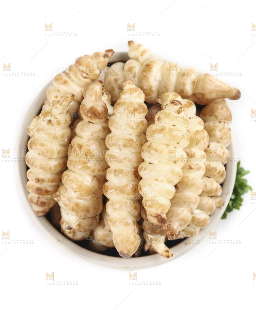 白底上的宝塔菜