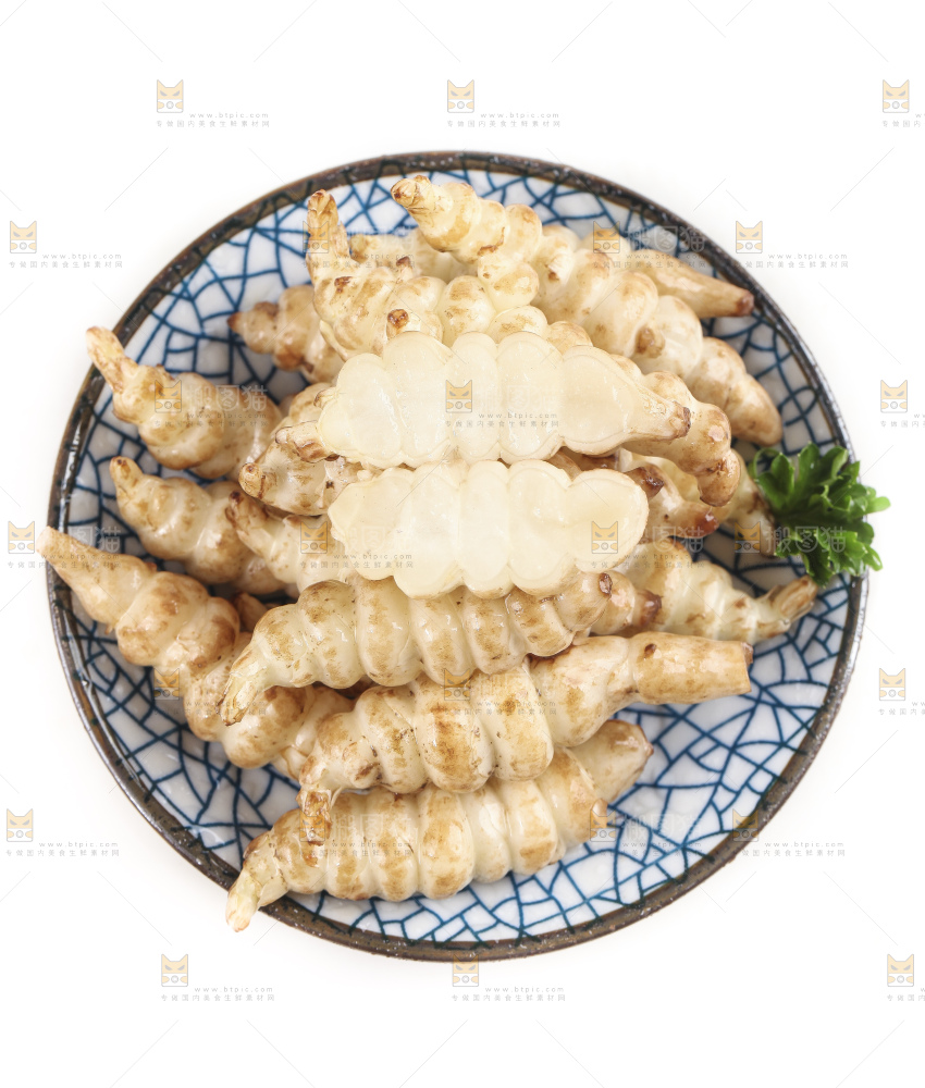 白底上的宝塔菜