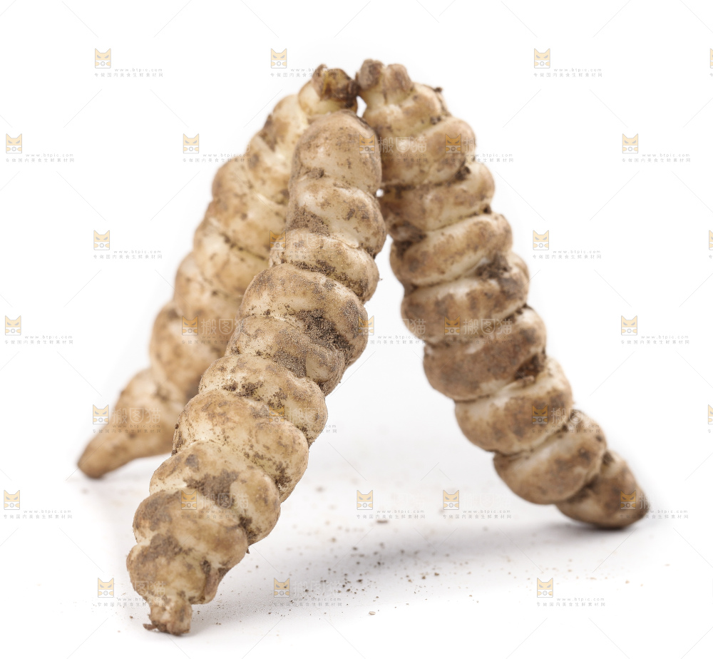 白底上的宝塔菜