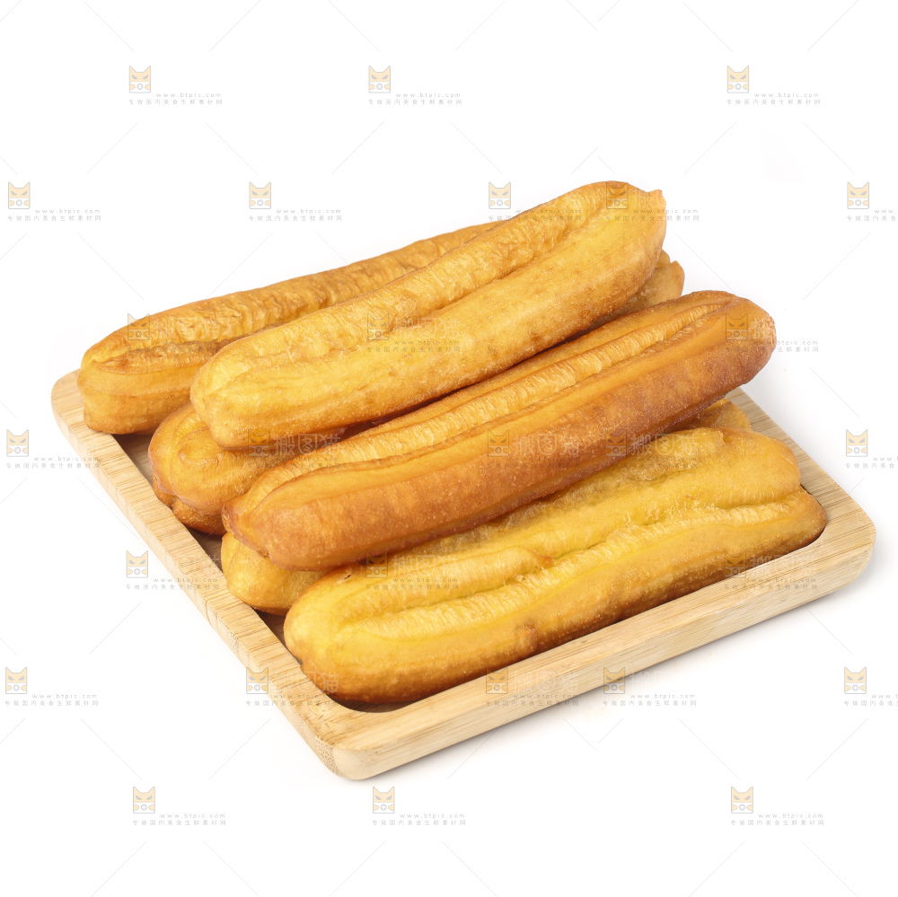 白底上的香酥油条