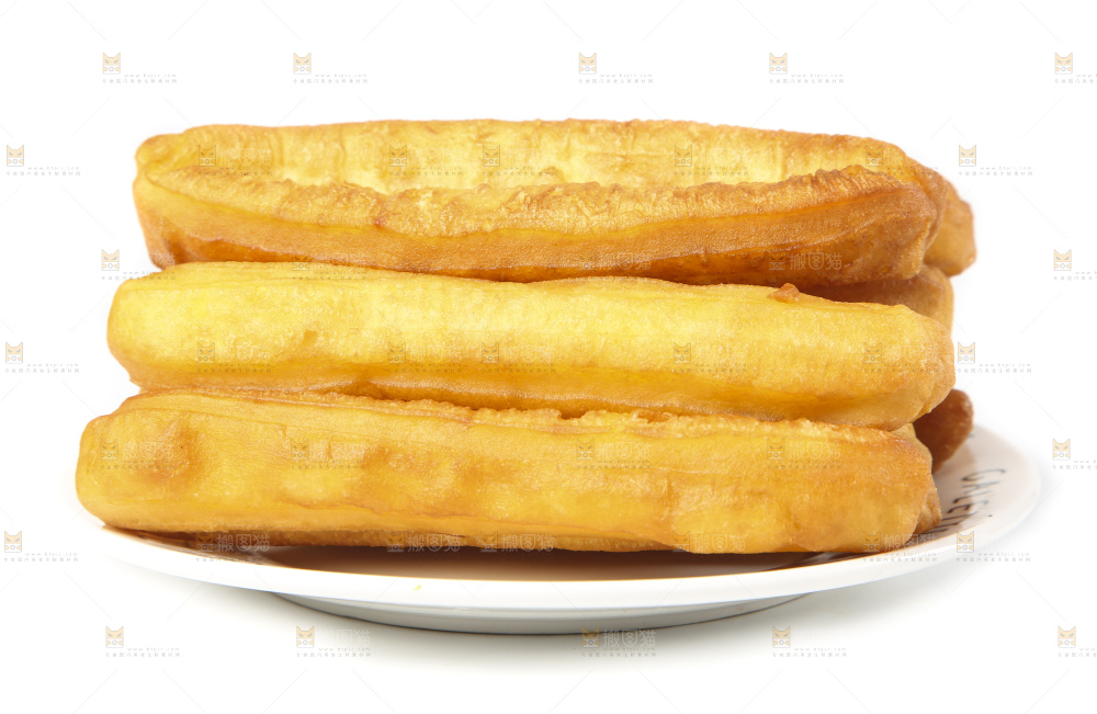 白底上的香酥油条
