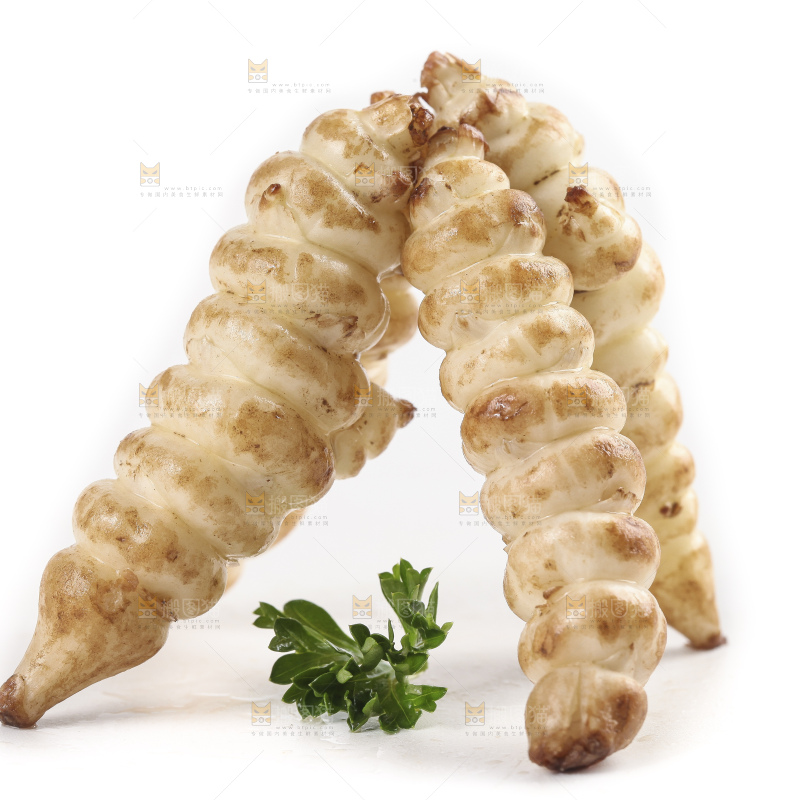 白底上的宝塔菜