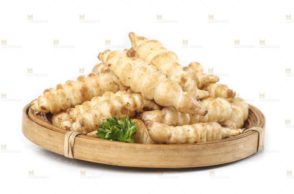 白底上的宝塔菜