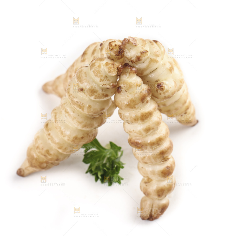 白底上的宝塔菜