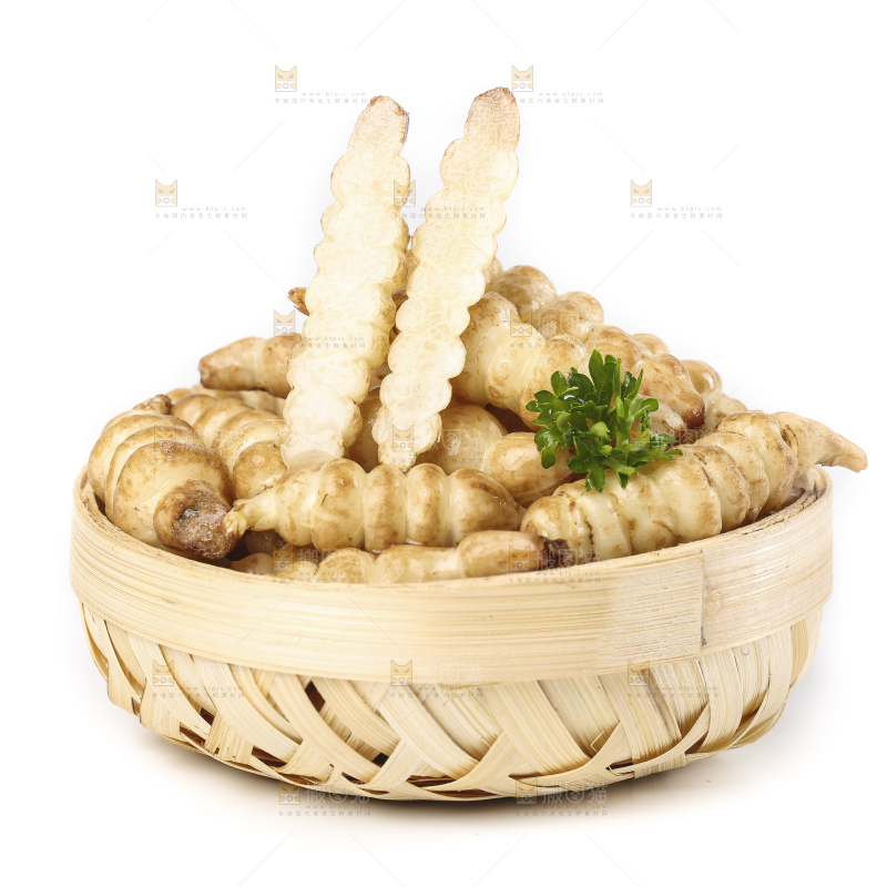 白底上的宝塔菜