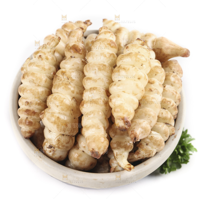 白底上的宝塔菜