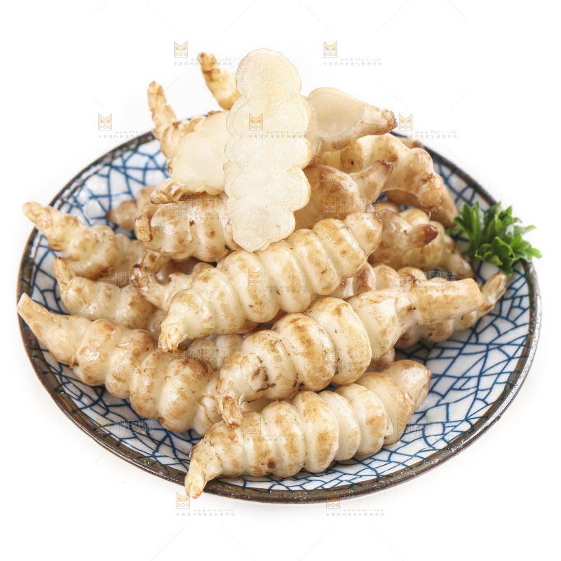 白底上的宝塔菜