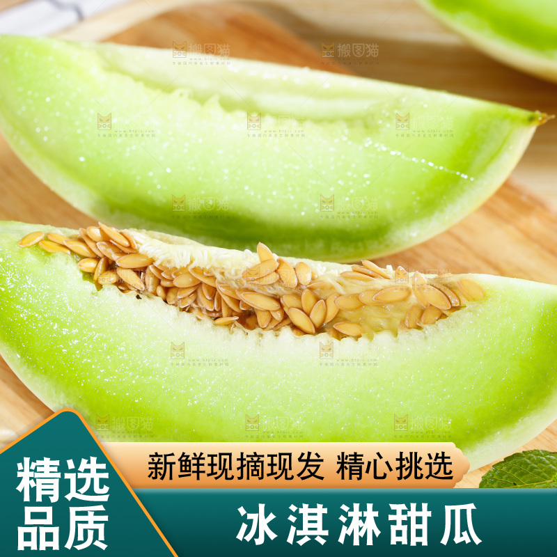 浅底上的玉菇甜瓜