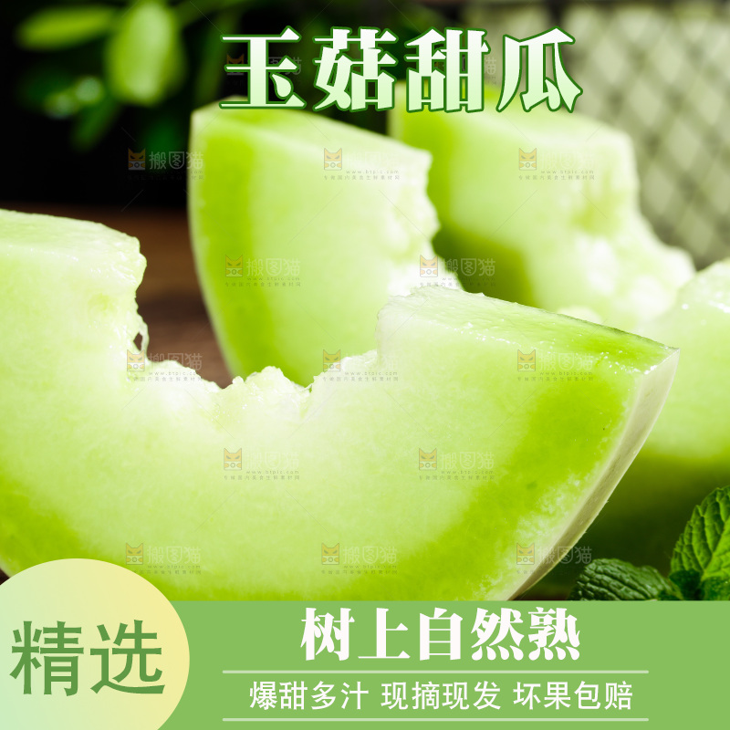 深底上的玉菇甜瓜