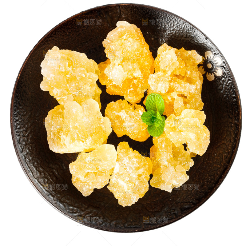 白底上的黄冰糖