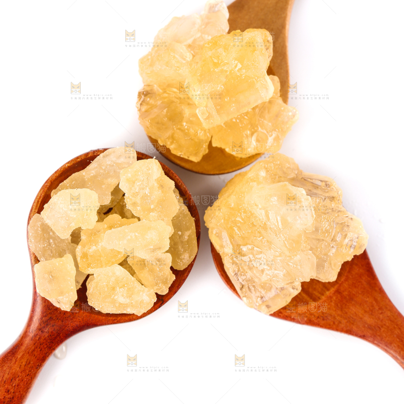 白底上的黄冰糖